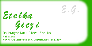 etelka giczi business card